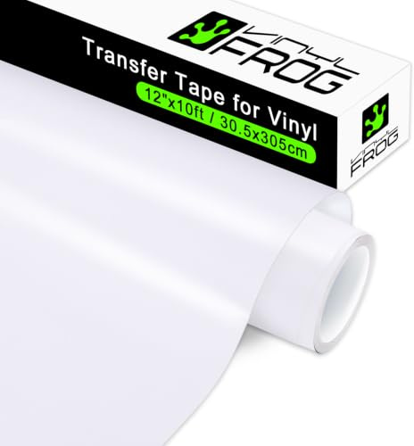 VINYL FROG Film de transfert en vinyle adhésif de 30x 300cm transparent pour diverses applications-panneaux publicitaires et plaques signalétiques autocollants, murs, portes, vitrines