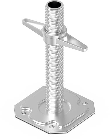 Scafom-rux piedi regolabili ponteggio - [Lunghezza 30 cm] piedini regolabili per ponteggi - piede per ponteggio - piede ponteggio - piede per impalcature - piede regolabile per ponteggio