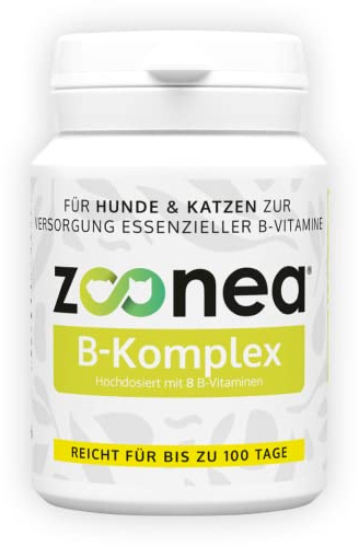 Zoonea® B-Komplex 100 Tabs - Vitamin B Komplex für Hunde & Katzen | Hochdosiertes Vitamin Spektrum aus 8 B-Vitaminen inkl. Vitamin K und Folsäure für bis zu 100 Tage