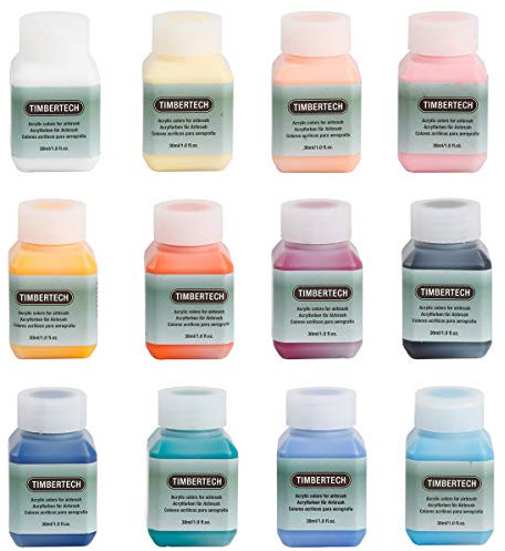 TIMBERTECH Acrylfarben-Ⅱ 12 * 30ml Airbrush Farben Modellfarbe Luftbasis FarbenSet