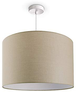 Paco Home Deckenlampe Pendellampe Aus Aluminium Und Stoff Hängelampe Ø38cm Breit Wohnzimmerlampe Esstisch Esszimmerlampe E27 Einfarbig 1 Flammig