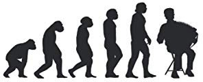 Akkordeon Notizbuch: Akkordeon Evolution Ziehharmonika Akkordeonist / 6x9 Zoll / 120 gepunktete Seiten Seiten
