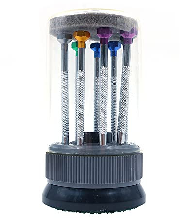 CENPEK 9-Teiliges Präzisions-Uhren-Schlitz-Schraubendreher-Set mit Flacher Klinge, Uhrmacher-Werkzeuge für die Reparatur zu Hause