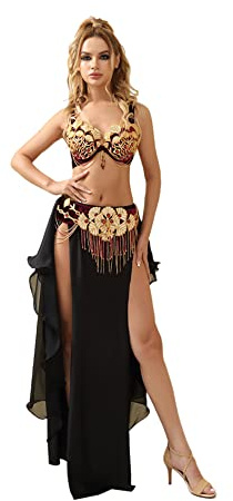 ROYAL SMEELA Bauchtanz kostüm Damen Bauchtanz BH und gürtel Bauchtanz Kleidung Profi Bauchtanz Set Bauchtänzerin Kostüme Bauch tanzen Kostuem Fuer Frauen Bauchtanz Outfit Bauchtanz-BH-Gürtel Anzug