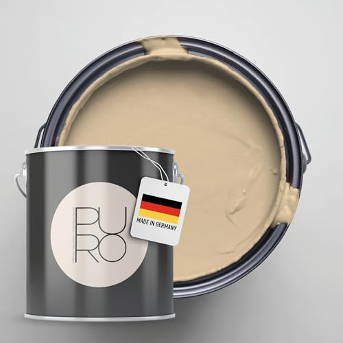 Livingwalls PURO Premium Wandfarbe c7029 - Malerfarbe für Wohnräume und Arbeitszimmer mit sehr hoher Deckkraft - matte hochwertige in Beige - 5l