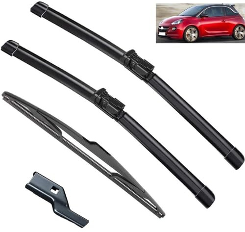 Scheibenwischer vorne und hinten, kompatibel mit Opel Adam 2012–2019, Windschutzscheibe, Windschutzscheibe, Fenster, Regenbürsten, 26 Zoll + 16 Zoll + 14 Zoll