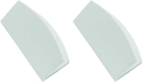 GARDINIA Magnet-Clip, Für Schiebevorhang/Flächenvorhang als Griffschutz und zur Dekoration, 3,3 x 6,2 cm, Kunststoff, Weiß (Packung mit 2)