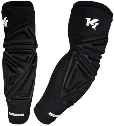 KEEPERsport Elbow Guards-Ellbogenschoner – Schutz für alle Sportarten, Stoßdämpfend, rutschfest, Atmungsaktiv, Ideal für Fußball, Volleyball, Handball & Outdoor, Unisex, Schwarz, Erwachsene S-XXL