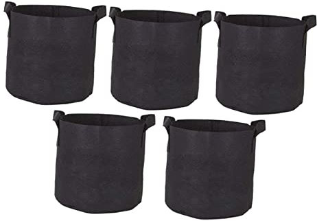 Milisten Cultivation Garden Pots 5pcs Felt Rectangle Planting Bags for Vegetables Easy to Use and Move