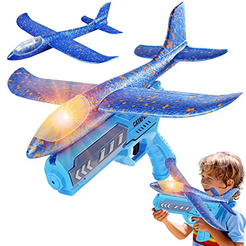 TaimeiMao Flugzeug Spielzeug, Segelflugzeug mit Trägerrakete, Styropor Flugzeug, Kinder Werfen Schaum Segelflugzeug, Outdoor Spielzeug, Kindergeburtstag Geschenke für 3+ Jahre