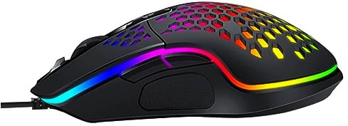 CAXUSD 1pezzi Mouse Cablato Retroilluminazione Dpi Design Honeycomb Compatibile e Laptop Accessorio Per Gamer