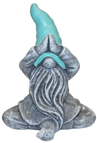 Lot de 4 mini nains de jardin – Décoration de jardin pour pot de fleurs 4889 (bleu 3381)