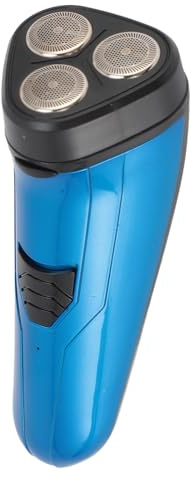 Men Beard Trimmer, Rechargeable 500mAh Cordless Electric Trimmer with Triple Head Design and Dual Ring Floating Foil for Wet Or Dry Use Blue