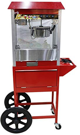 Máquina Comercial De Palomitas De Maíz Con Carro, Fabricante De Palomitas De Maíz Resistente Con Carro 94 * 370 * 144 Centímetros