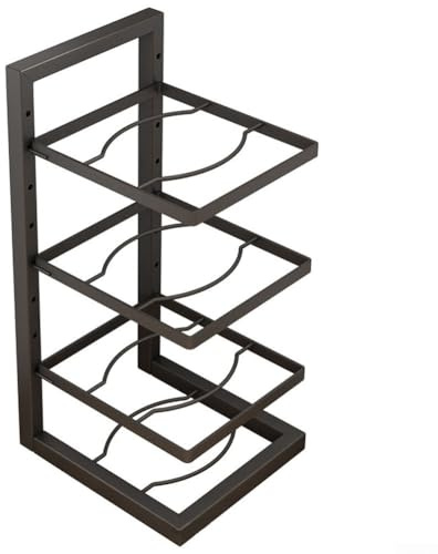 Organizador de sartenes de acero resistente de 2/3/4 niveles, organizador de ollas y sartenes, estante para debajo del fregadero, niveles de almacenamiento para armario, soporte de tapa, soporte de