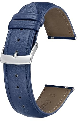 BINLUN Leder Uhrenarmband 22mm 21mm 20mm 19mm 18mm 16mm 14mm 12mm Mehrfarbige Uhrenarmbänder für Damen Herren Ersatz Schnellverschluss Lederarmband Uhren Armband