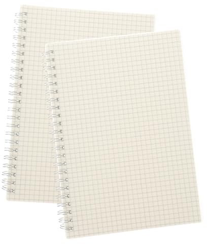 Sewroro 2stücke Kariertes Notizbuch Spiralbindung Für Mathematik Schule Und Arbeit Praktisches Schreibjournal Für Schüler Studenten Und Büroangestellte