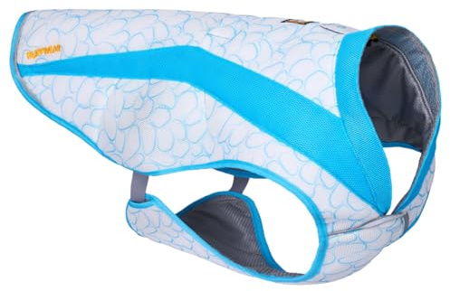 RUFFWEAR Hunde-Kühlweste Swamp Cooler™ Vest, SPF 50+, Maximale Abdeckung, kühlende Abdeckung mit Gurtzeug/Bleiportal, Sonnenschutz, um Haustiere kühl zu halten, Biolumin Blue, XX-Small, 33-43 cm