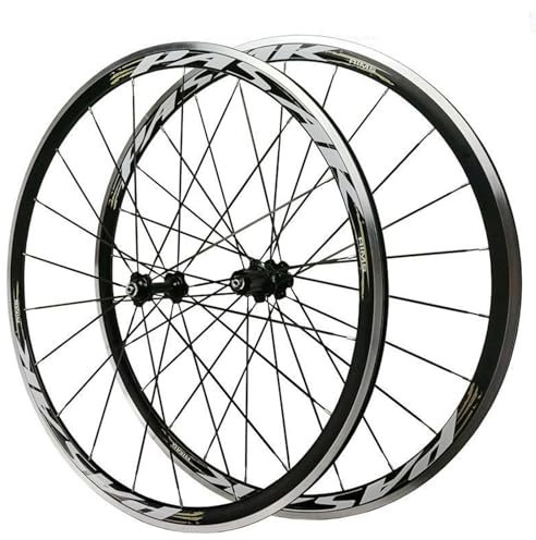 MIRODO 700C Rennrad-Laufradsatz Tiefe 30mm Aluminiumlegierung Doppellagige Felgen 20/24 Löcher Vorne 2 Hinten 4 Lagernaben C/V-Bremse Schnellspanner 100/130mm Für 7–12-Gang-Kassette