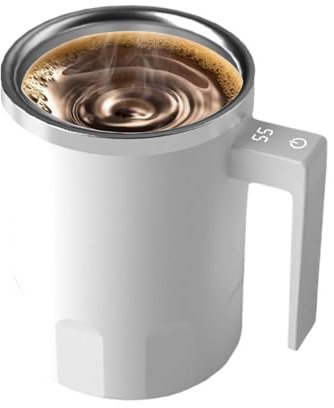 Gcerfby Auto Stirring Cup, Self-Mixing Electric Mug, ouch Stirring Function, Effortless Mixes, Improved Hydration, 14.5x12x9cm, for Coffee, Tea