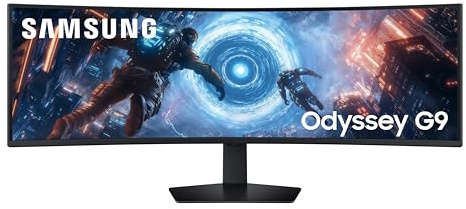 Samsung 49 Inch Odyssey G9 G91F DQHD Gaming Monitor - 144Hz, Curved 1000R, HDR 600, 1ms(GtG) AMD FreeSync Premium Pro, VA, 2 HDMI 1 DP, HAS, LS49FG910EUXXU