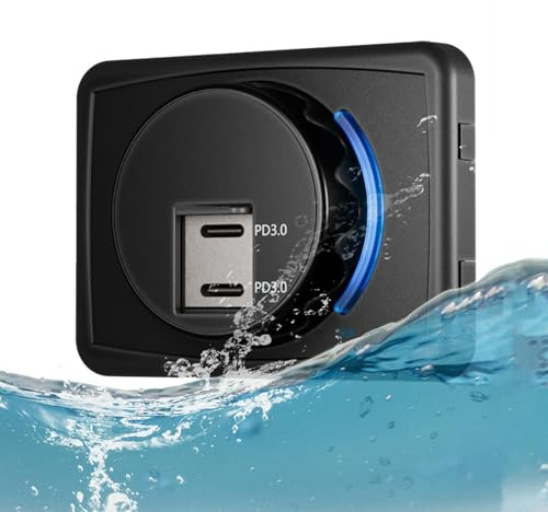 Caricabatterie Per Il Telefono Per Camping-Car, Presa Per Caricabatteria Da Auto USB C | Presa USB per Caricabatteria Da Auto | Adattatore Per Presa Di Corrente Della Porta Di Ricarica Ricarica Veloce