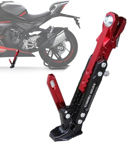 Motorcycle Kickstand Foot Side Stand,Foot Kickstand for Motorcycle Support and Parking - Adjustable Aluminum Alloy Tripod Holder, Modified Motorbike Accessories for Dirt Pit Bike