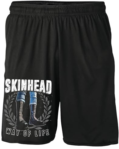 UGLYSHIRT Skinhead Shorts | Way of Life Oi Punk Sweatshorts Hardcore Kurze Hose Germany | M2