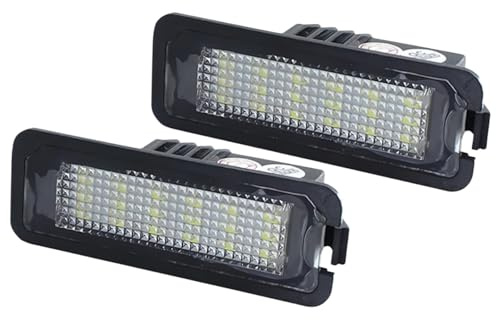 joonnair 2 x LED Kennzeichenbeleuchtung für VW Golf 4 5 6 Caddy 3 4 Passat Jetta, Nummernschildbeleuchtung 6000K 12V, 18SMD CanBus Fehlerfrei, Geringer Stromverbrauch Weißes Licht