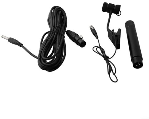 Besttoolifes Lavalier - Micrófono de solapa omnidireccional de condensador con cable, con conexión de 3 pines y 4 pines para instrumento musical (B)