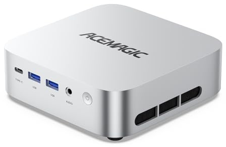 ACEMAGIC - Mini PC AMD Ryzen 7 8745HS (hasta 4,9 GHz) Radeon 780M - 32GB DDR5 1TB NVMe SSD - 3 Pantallas - LAN 2,5G - USB4 - 8K HD Vision - WiFi 6, BT 5.2 - Windows 11 Pro
