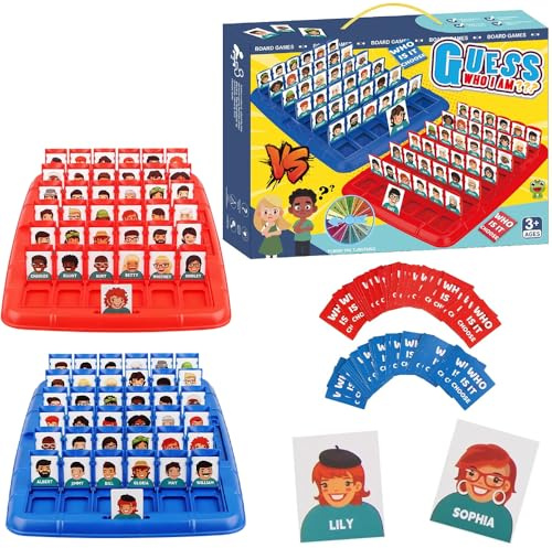 XUXLEKK Family Guess Games, Chi è Divertente Indovinello Gioco da Tavolo, Grande Indovina Chi Gioco per Bambini, Gioco di Gioco da Tavolo Chi Sono, Adatto per Divertimento in Famiglia e Alle Feste