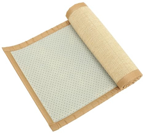 COLLBATH Cojín Tejido De Bambú 50x150 Cm, Estera De Tatami Natural Grosor 1.5 Cm, Almohadilla para Suelo Interior, Cojín Portátil para Meditación y Descanso Hogar y Oficina
