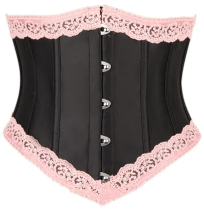 Dam Underbystkorsett Spetskant(Black,3XL)