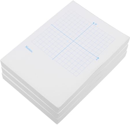 Healifty Mathematik Notizbuch 3 Stück mit Technischem Millimeterpapier Din A4 Kariert für Lehrer und Schüler im Unterricht und Koordinatendarstellung