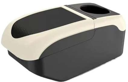 Mittelkonsole Aufbewahrungsbox Mittelarmlehnenbox Mit USB-Anschluss Für Peugeot 107(Black beige color)