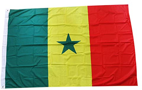 Grand drapeau du Sénégal, bannières de célébrations nationales résistantes à la décoloration, pour défilés, événements sportifs, décoration de jardin