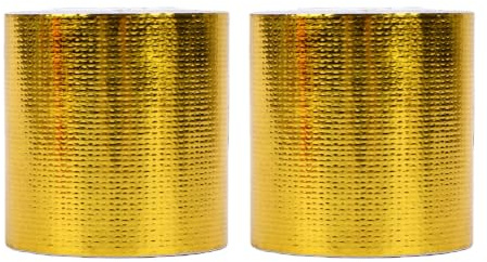 Zunate Glasfiber Aluminiumfolie Värmetejp 2 Tum |Reflekterande Värmeskyddstejp 16,4 FT för Reparation Av Avgaskanaler