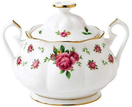 Royal Albert 0,35 l Porcelaine Fine Vintage Boîte à Sucre, Blanc