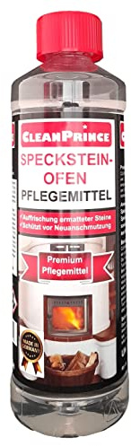 CleanPrince Specksteinofen-Pflege 500 ml Kamin Reiniger Ofen Glas Ruß Speckstein Specksteinofen Specksteinwand Specksteinbank
