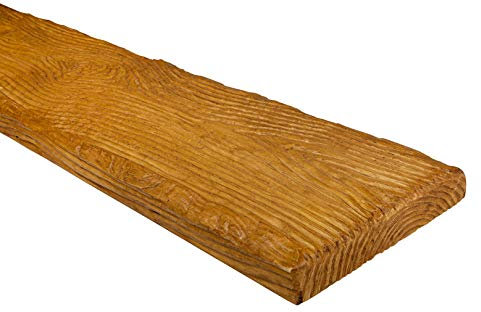 DECO WOOD Dekobrett ET305 aus Polyurethane, 2m Länge, PU Brett Holzoptik (hellbraun - 190x35mm) Innendekor Wohnzimmer Wanddekoration