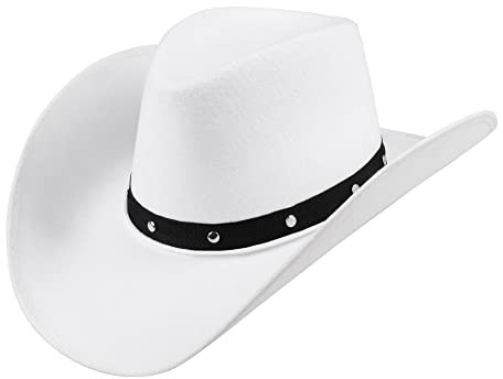Boland - Cowboy Hut Wichita, Filzhut, Sheriff, Wilder Westen, Verkleidung, Kostüm, Karneval, Mottoparty, Weiß