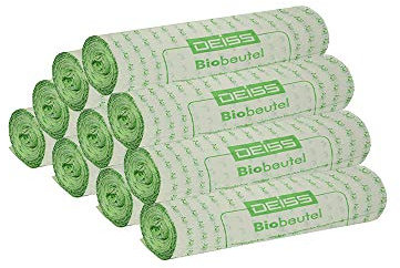 10er SET DEISS 06028 - ECOVIO® - 18 L Biobeutel 430 x 500 mm - 10 x 50 Stk. auf Rolle/bio-Müllbeutel/EMIL DEISS