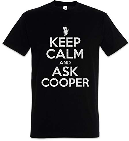 Urban Backwoods Keep Calm and Ask Cooper Camiseta De Hombre T-Shirt Negro Talla M