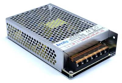 Arcity 5V 12V 24V Output Switching Power Supply Unit Adjustable for Video Multi Games Machine Console Cocktail CCTV Computer DIY Horizontal New(5V/10A 12V/12A 24V/4A)