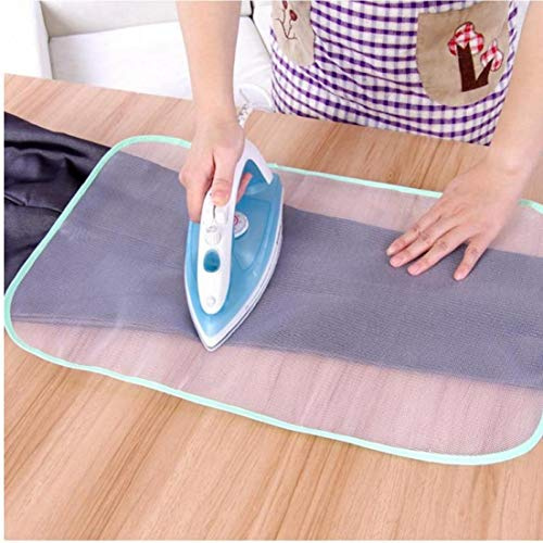 Ruluti 2pcs Ironing Pressing Cloth, Protective Ironing Scorch-saving Mesh Pressing Pad Mesh Cloth Portable Collapsible (random Color)