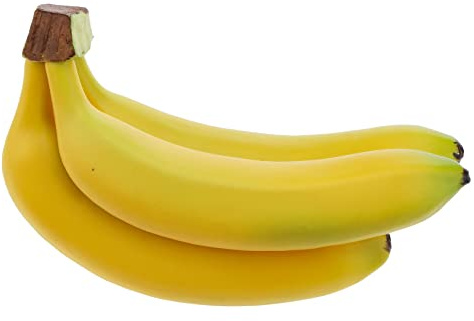 Woration Realistic Lifelike Artificial Banana Bunch Simulation Fruit Decorative Fake Food Model Display Photography Props Kitchen Wedding Home Party Decor - 3 Heads