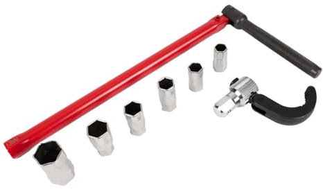 Dönges Standhahnmutterschlüssel Set 13 mm, Kralle SW 36 + Einsätze 9-17 mm | Standhahnschlüssel Universalwerkzeug, Mutterschlüssel, Klaueadpter, Waschbeckenarmatur-Werkzeug, Spezialwerkzeug