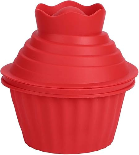 Alvinlite Giant Cupcake Molds, Dishwasher Safe Big Top Silicone Cupcake Molds, Non-Stick Jumbo Caupcake Bake Sets for DIY Bake Tools Giant and Easy Cake Decorating