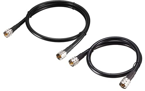 QUARKZMAN RG213 RF koaxialkabel 2Ft, 3Ft 50 Ohm för Broadcast Radio med UHF Man PL-259 1 set